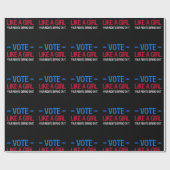 Papier Cadeau Vote Like A Girl (Plat)