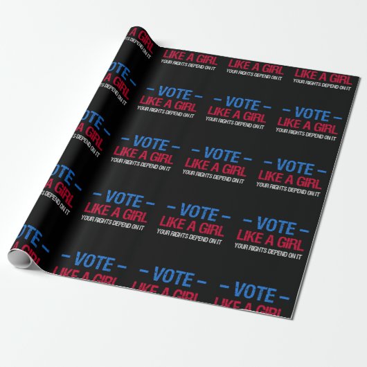 Papier Cadeau Vote Like A Girl (Déroulé)