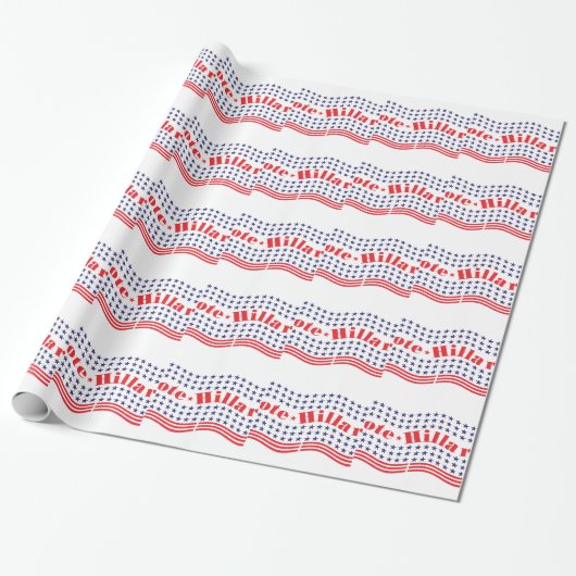 Papier Cadeau vote pour hillary (Déroulé)