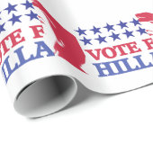 Papier Cadeau vote pour hillary (Coin rond)