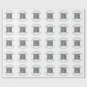 Papier Cadeau Votre code QR téléchargé avec texte circulaire mod (Plat)