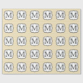 Papier Cadeau Votre lettre. Monogramme fait sur commande. Point (Plat)