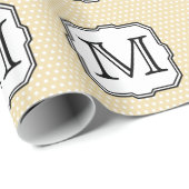 Papier Cadeau Votre lettre. Monogramme fait sur commande. Point (Coin rond)