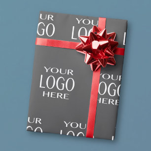 Papier Cadeau Votre logo (automatiquement) Gris grisé