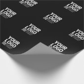 Papier Cadeau Votre logo avec code QR et texte modifiables (Coin)