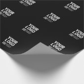 Papier Cadeau Votre logo avec code QR et texte modifiables (Coin)
