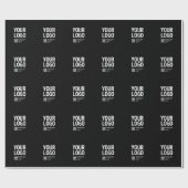Papier Cadeau Votre logo avec QR code et texte modifiables (Plat)