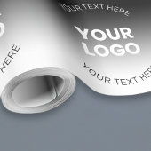 Papier Cadeau Votre logo | Dégradé noir et blanc moderne éditabl