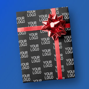 Papier Cadeau Votre logo d'entreprise Motif élégant en demi-pa