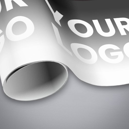 Papier Cadeau Votre logo et dégradé de couleur moderne modifiabl