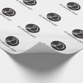 Papier Cadeau Votre Logo Ici, Simple, Personnalisable (Coin)