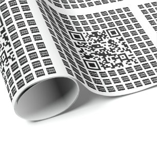 Papier Cadeau Votre logo/image carrelé et code QR scannable modi