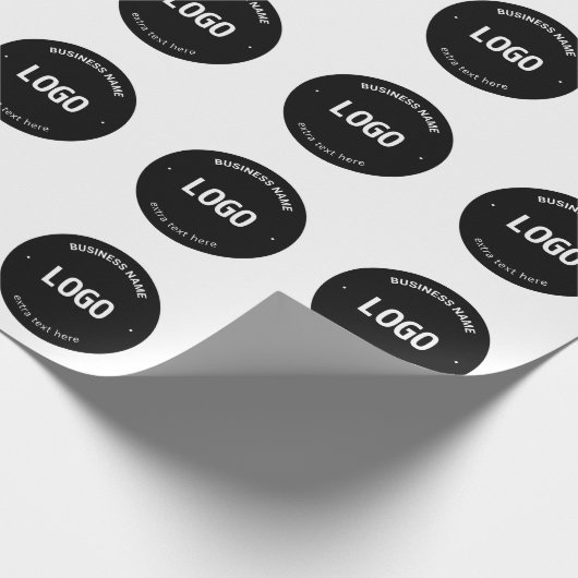 Papier Cadeau Votre logo, image ou conception et texte modifiabl (Coin)