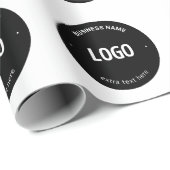 Papier Cadeau Votre logo, image ou conception & texte modifiable (Coin rond)