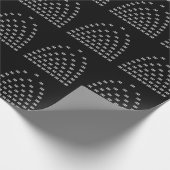 Papier Cadeau Votre logo motif arche unique | Noir (modifiable) (Coin)