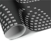 Papier Cadeau Votre logo motif arche unique | Noir (modifiable) (Coin rond)