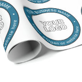 Papier Cadeau Votre logo ou conception & texte circulaire person (Coin rond)