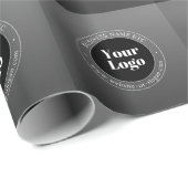 Papier Cadeau Votre logo ou design d'entreprise & Texte modifiab (Coin rond)
