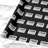 Papier Cadeau Votre logo ou design | Fond de couleur modifiable 