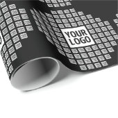 Papier Cadeau Votre logo ou image | Motif moderne unique (Coin rond)