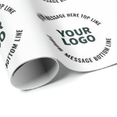 Papier Cadeau Votre logo ou image | Texte éditable gras (Coin rond)