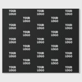 Papier Cadeau Votre logo | Remplacement simple de logo répétitif (Plat)