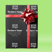 Papier Cadeau Votre Logo Retro-Moderne Noir & Blanc