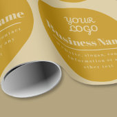 Papier Cadeau Votre logo rétro-moderne or foncé et clair