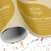 Papier Cadeau Votre logo rétro-moderne or foncé et clair