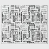 Papier Cadeau Votre (Long) nom est partout (Plat)