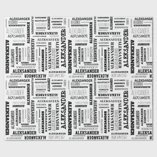 Papier Cadeau Votre (Long) nom est partout (Plat)