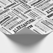 Papier Cadeau Votre (Long) nom est partout (Coin)