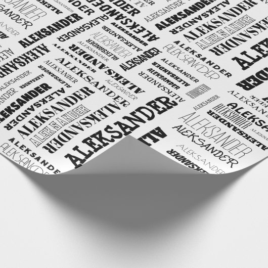 Papier Cadeau Votre (Long) nom est partout (Coin)