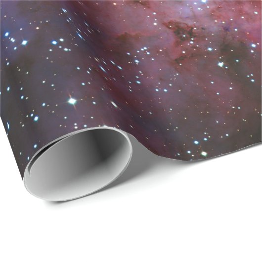 Papier Cadeau Votre nom, Aigle Nebula, Intriguant l'espace extra (Coin rond)