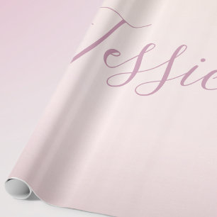 Papier Cadeau Votre nom   Elegant Script Soft Ombre