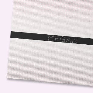 Papier Cadeau Votre Nom Minces Rayures Blanches et Subtiles Om