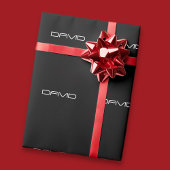 Papier Cadeau Votre nom | Texte personnalisable stylisé Cool