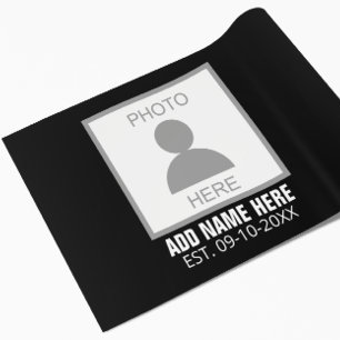 Papier Cadeau Votre photo ici Nom et âge