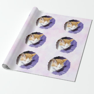 Papier Cadeau Votre photo pastel rose et violet