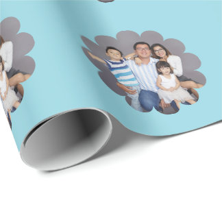 Papier Cadeau Votre photo personnalisée dans une fleur