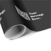 Papier Cadeau Votre propre code QR téléchargé & Texte Rétro modi (Coin rond)