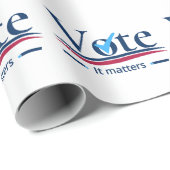 Papier Cadeau Votre vote compte (Coin rond)