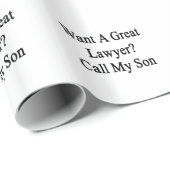 Papier Cadeau Voulez un grand appel d'avocat mon fils (Coin rond)