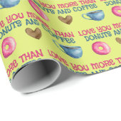 Papier Cadeau Vous aimez plus que les beignets enveloppant des f (Coin rond)