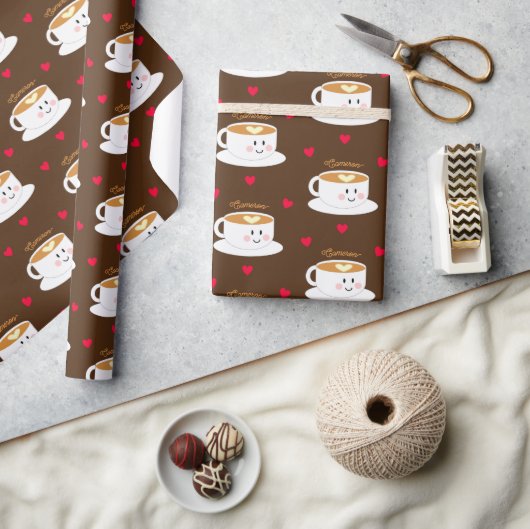 Papier Cadeau Vous Aimez Un Latte Personnalisé (Artisanat)