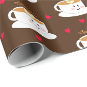 Papier Cadeau Vous Aimez Un Latte Personnalisé (Coin rond)