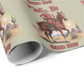 Papier Cadeau Vous allez bien maintenant amusant Père Noël Cowbo (Coin rond)