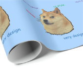 Papier Cadeau vous avez rencontré un doge (Coin rond)