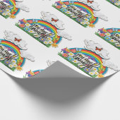 Papier Cadeau Vous Êtes Assez Fleurs Arc-En-Ciel Papillons (Coin)