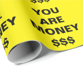 Papier Cadeau Vous êtes de l'argent Inspirant (Coin rond)